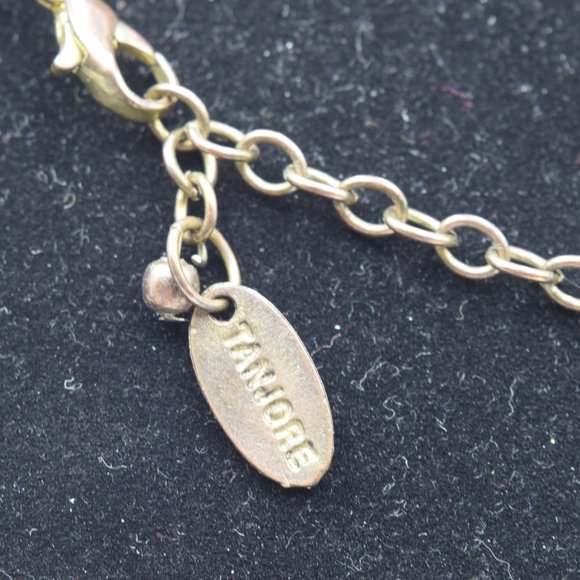 Vintage Tanjore Bead and Brass Statement Necklace Multi Strand - Picture 3 of 5